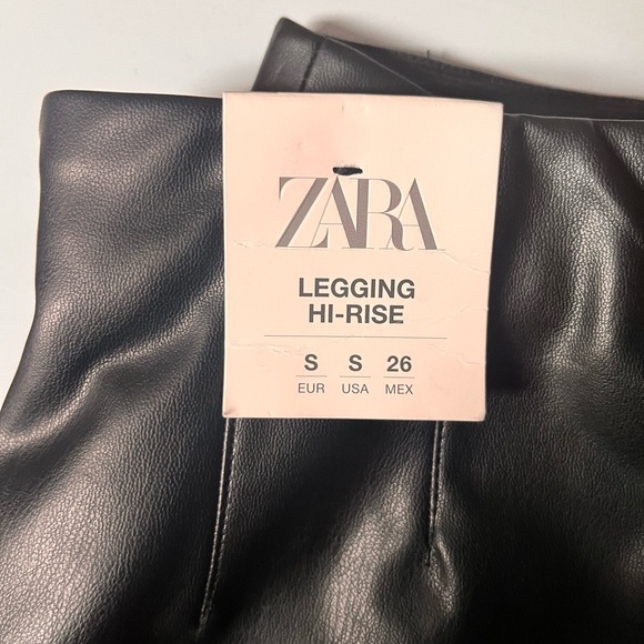 Zara Hi-rise Faux Leather Leggings - Picture 2 of 3